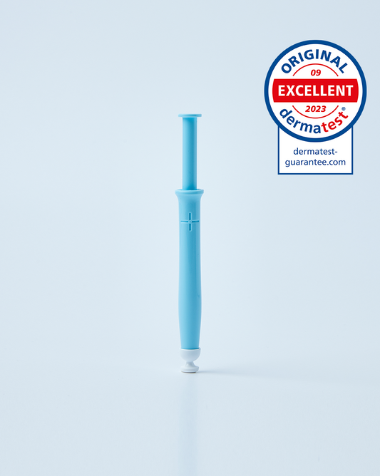 Intimate Care Gel applicator with dermatest guarantee mark