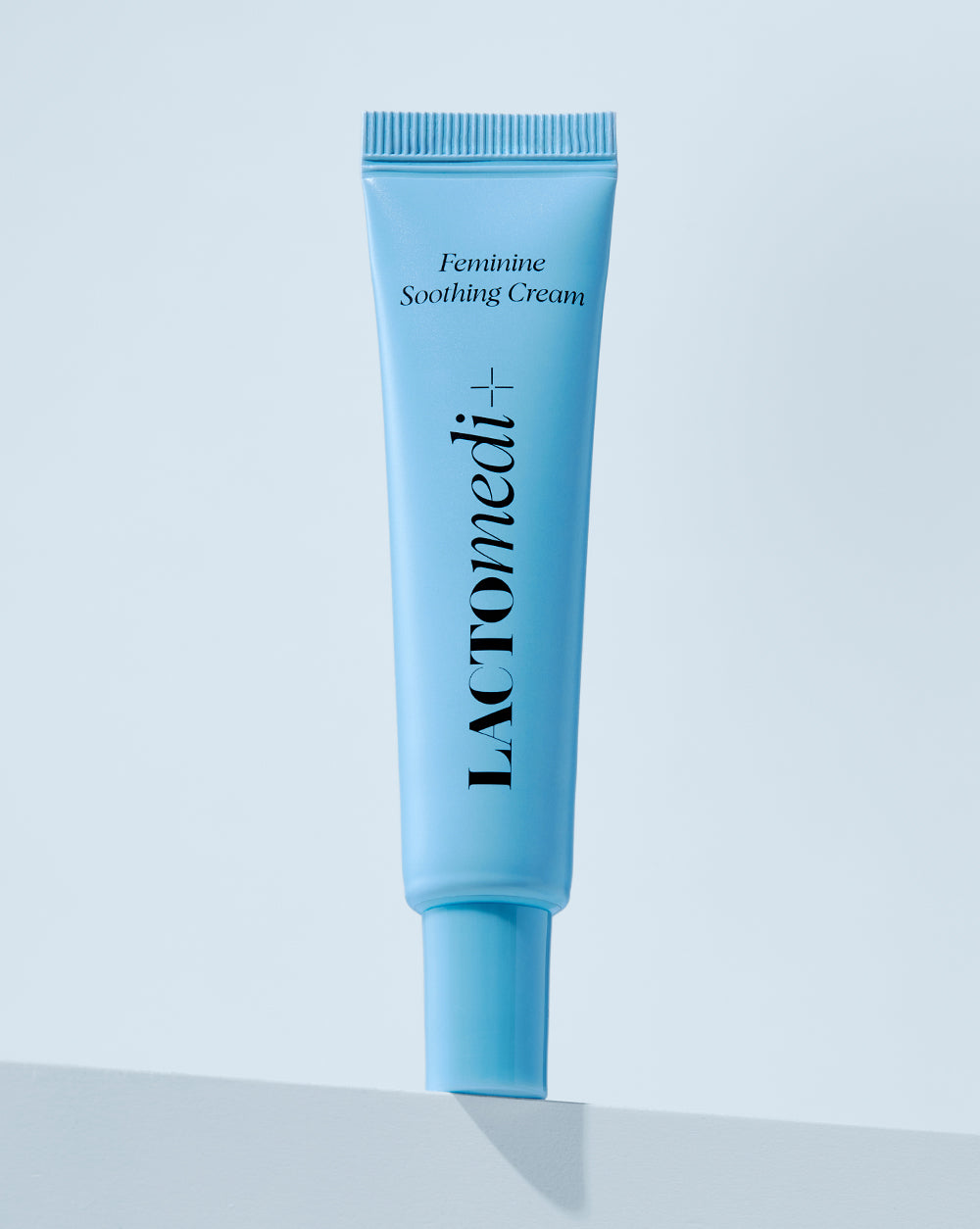 Feminine soothing cream on a platform