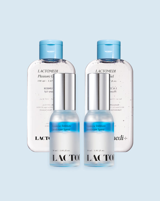 Two bottles of Pleasure Gel, Two bottles of Feminine Intimate Deodorant Spray